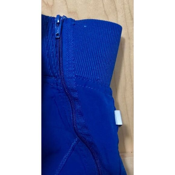 Set of 3 Royal Blue Cargo Scrub Pants With Zipper Pockets Ribbed Waistband Women - Picture 5 of 11